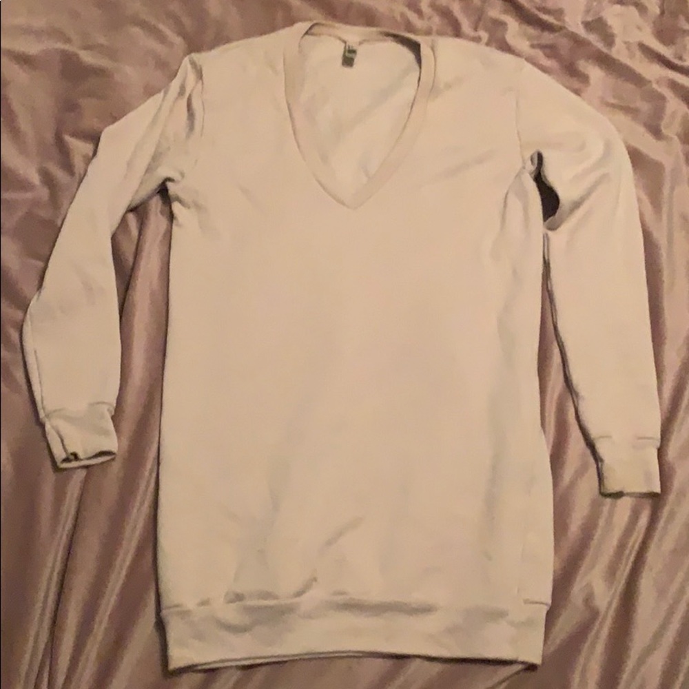 American Apparel V-Neck Fleece Lined Dress